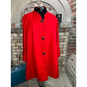 lady suzette swing coat vintage 60s union made red black